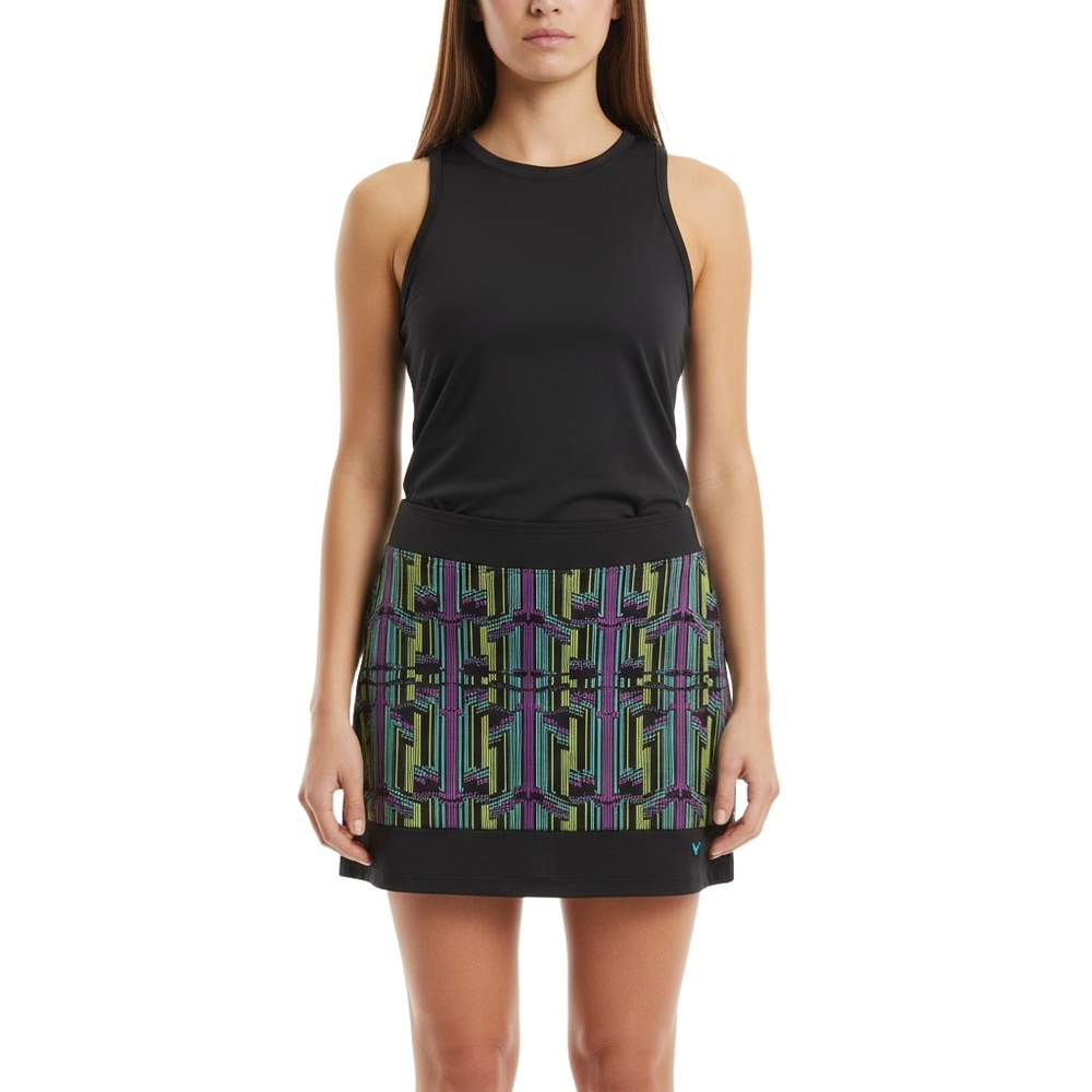 CALLOWAY Womens Golf‎ Skort Size Medium Black Multi-Color Geometric Performance
